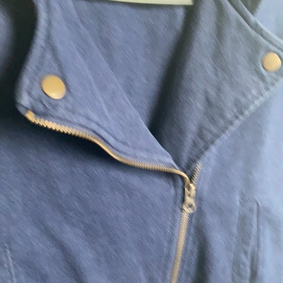 Girls Blue zip up jacket - Picture 2 of 3